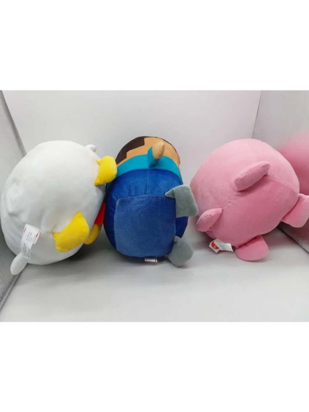 Minecraft Cuutopia Steve Chicken & Pig 10-Inch Plush Set Mattel Mojang Lot Of 3